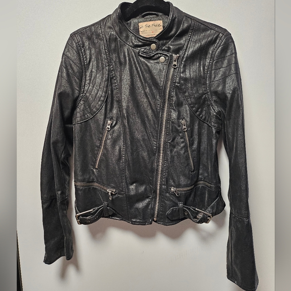 Free People We The Free Moto Faux Leather Jacket